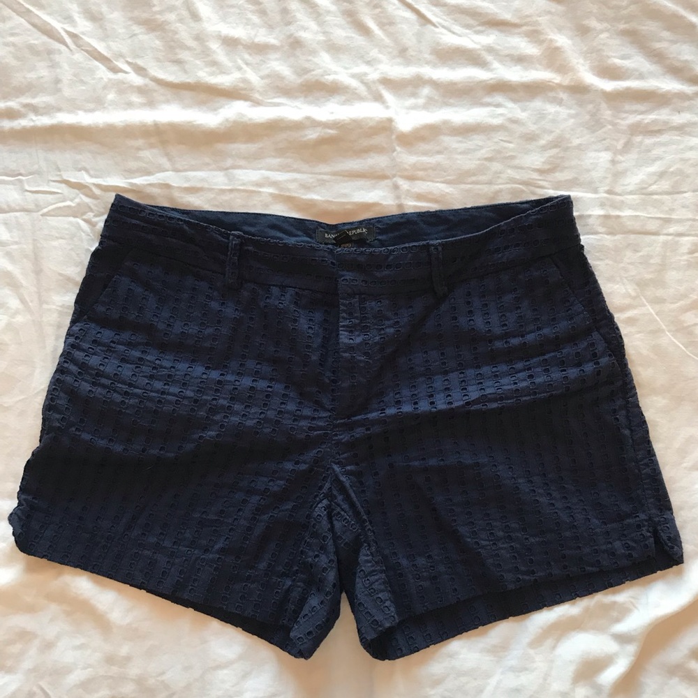 Donating Soon! Navy eyelet lace shorts
